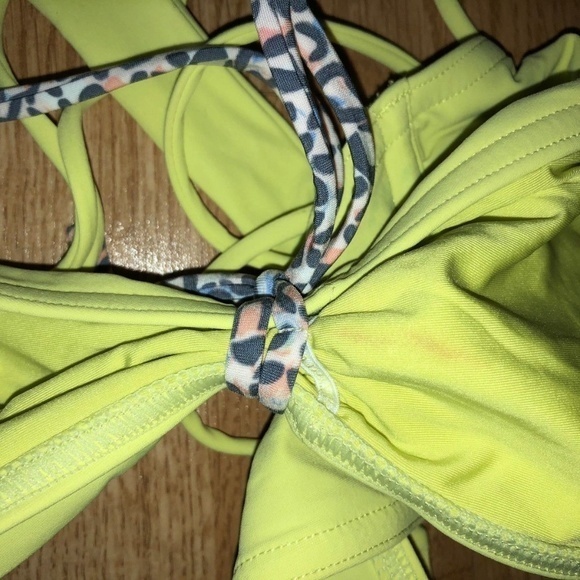 Gap Body Women's Small Green‎ Yellow Bikini - Picture 6 of 14